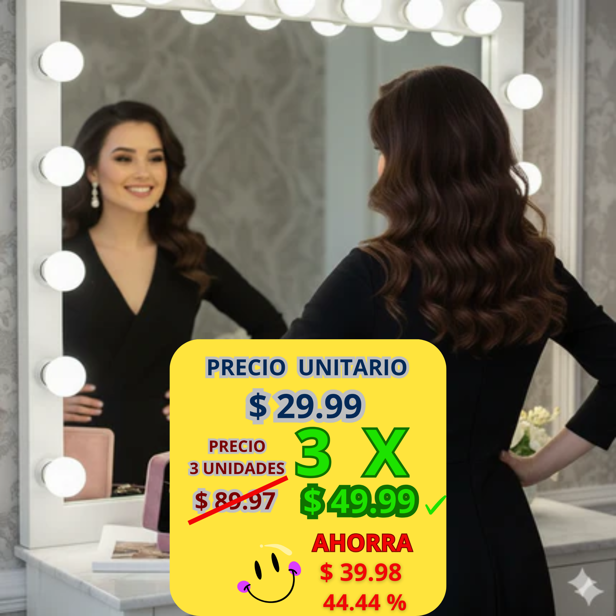 10 Focos led para espejos USB