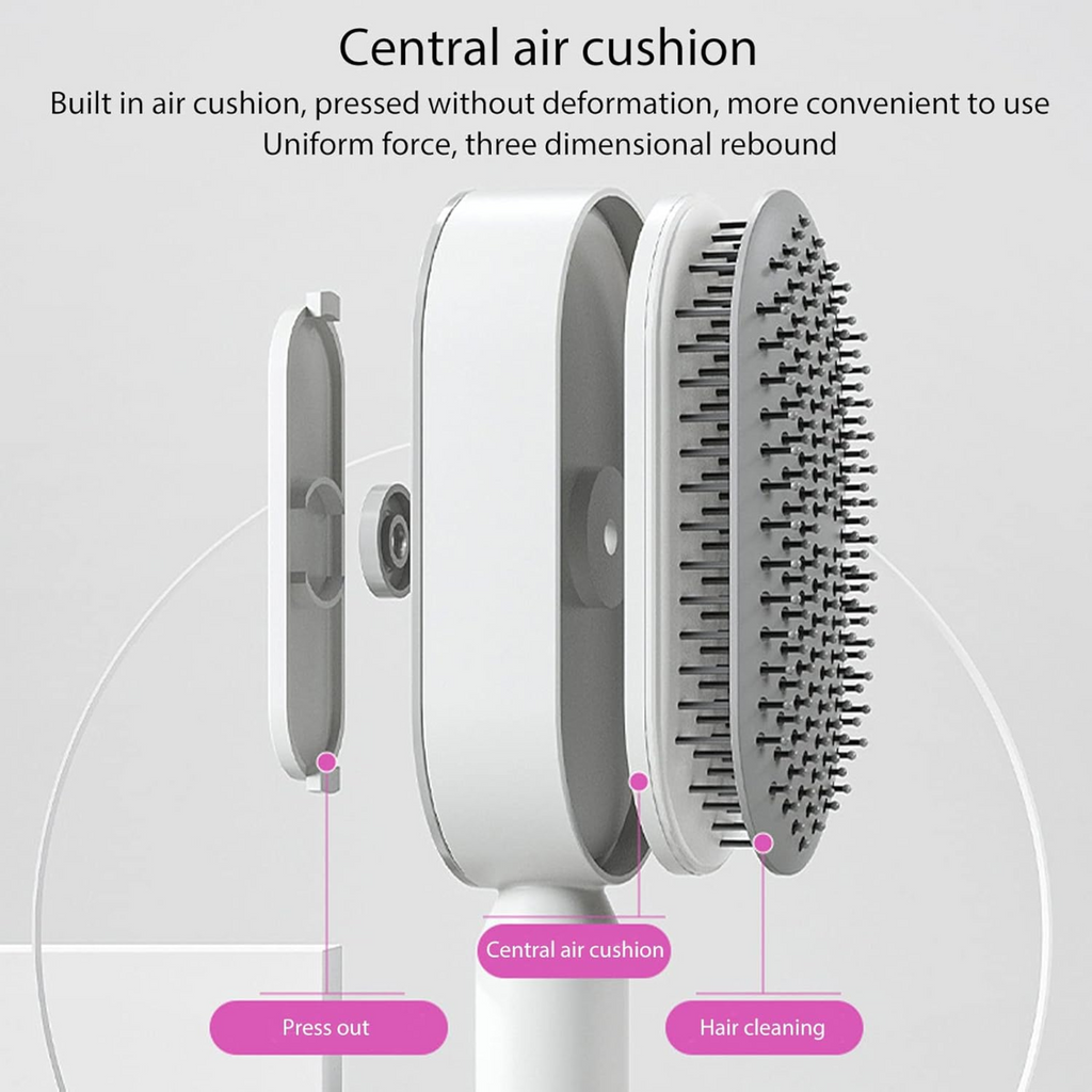 Peine Masajeador Auto Limpiante