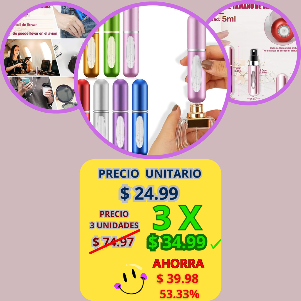 Dispensador de Perfume, Loción y Splash