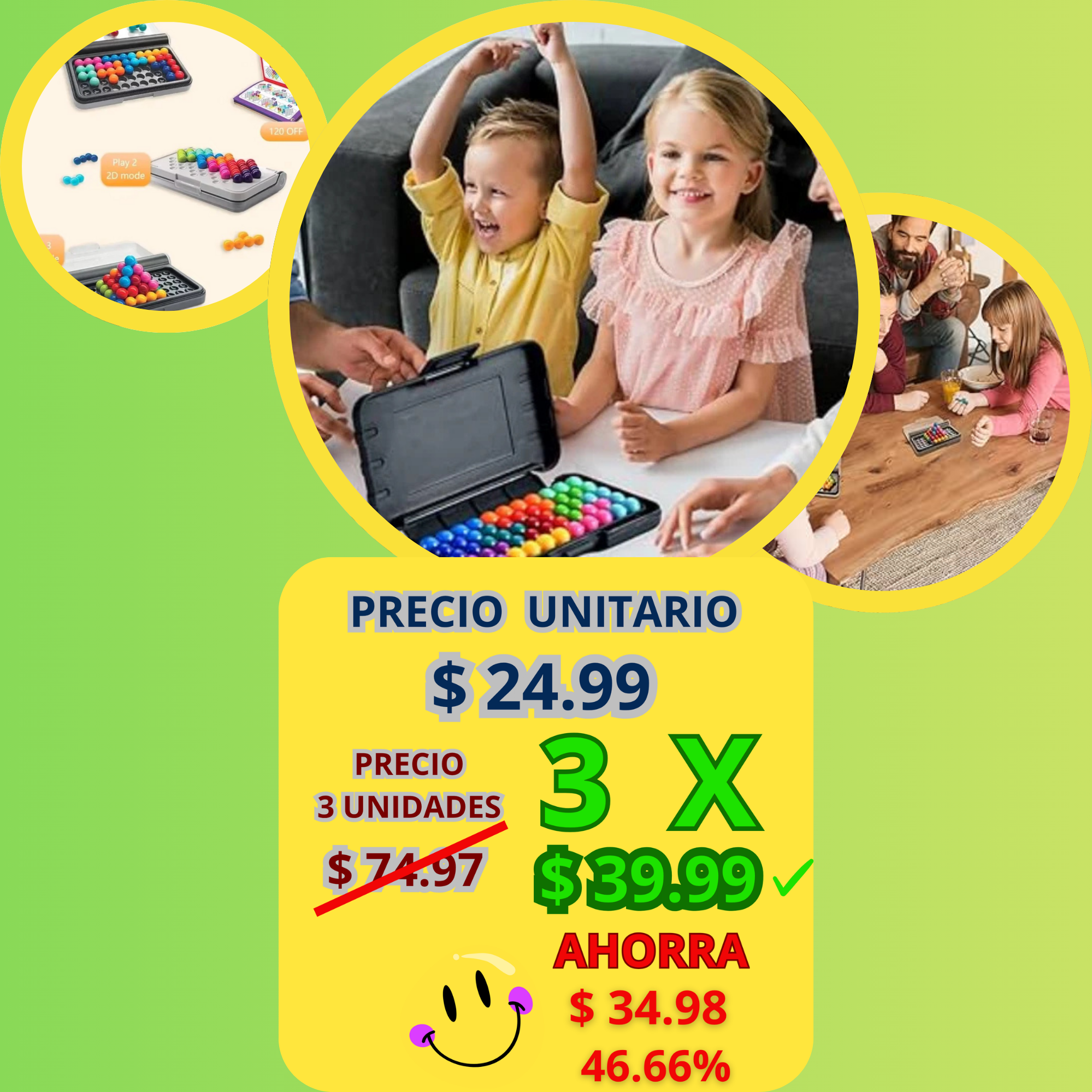 Juego de Mesa PUZZLE IQ 120 Niveles