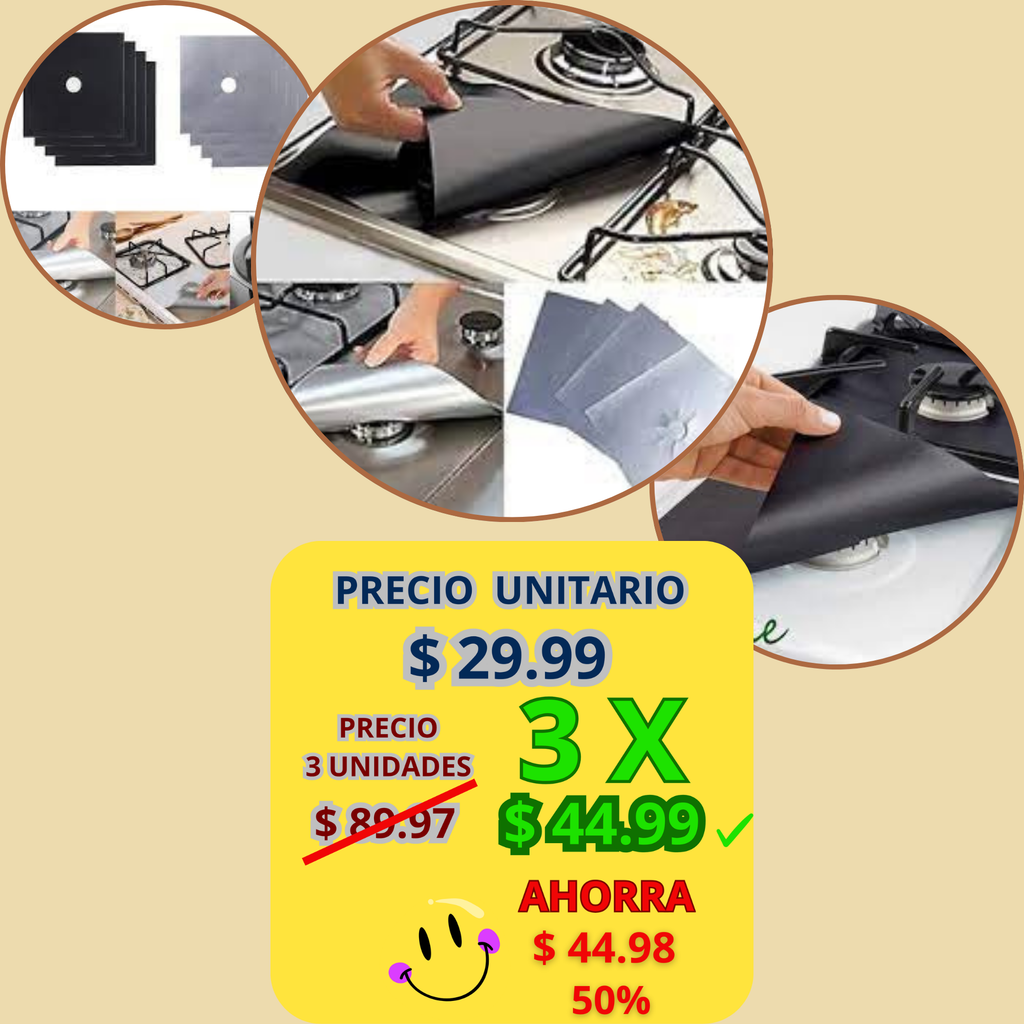 Juego de Láminas Protección para Estufa