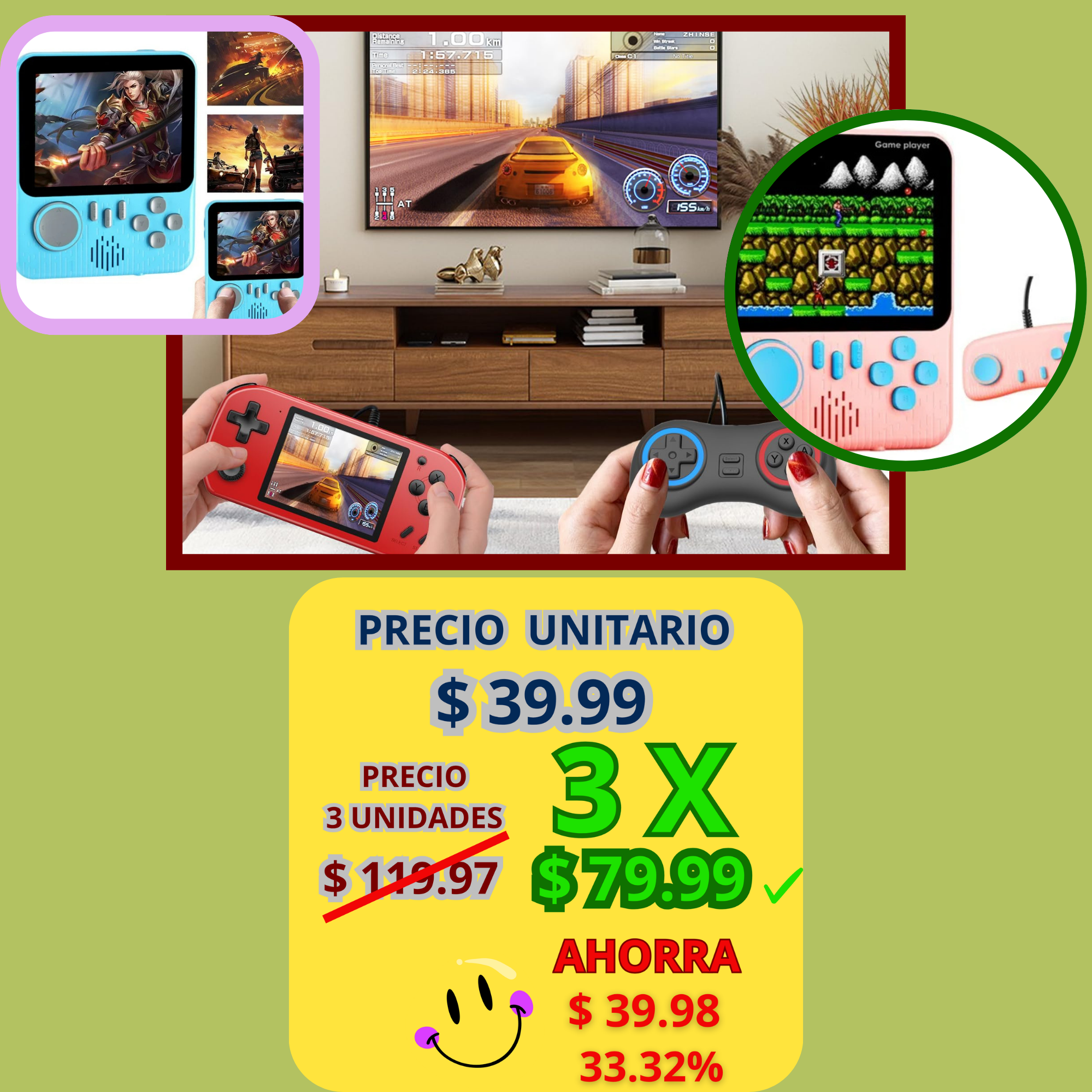 Videojuegos G7 Portatil Retro, Consola