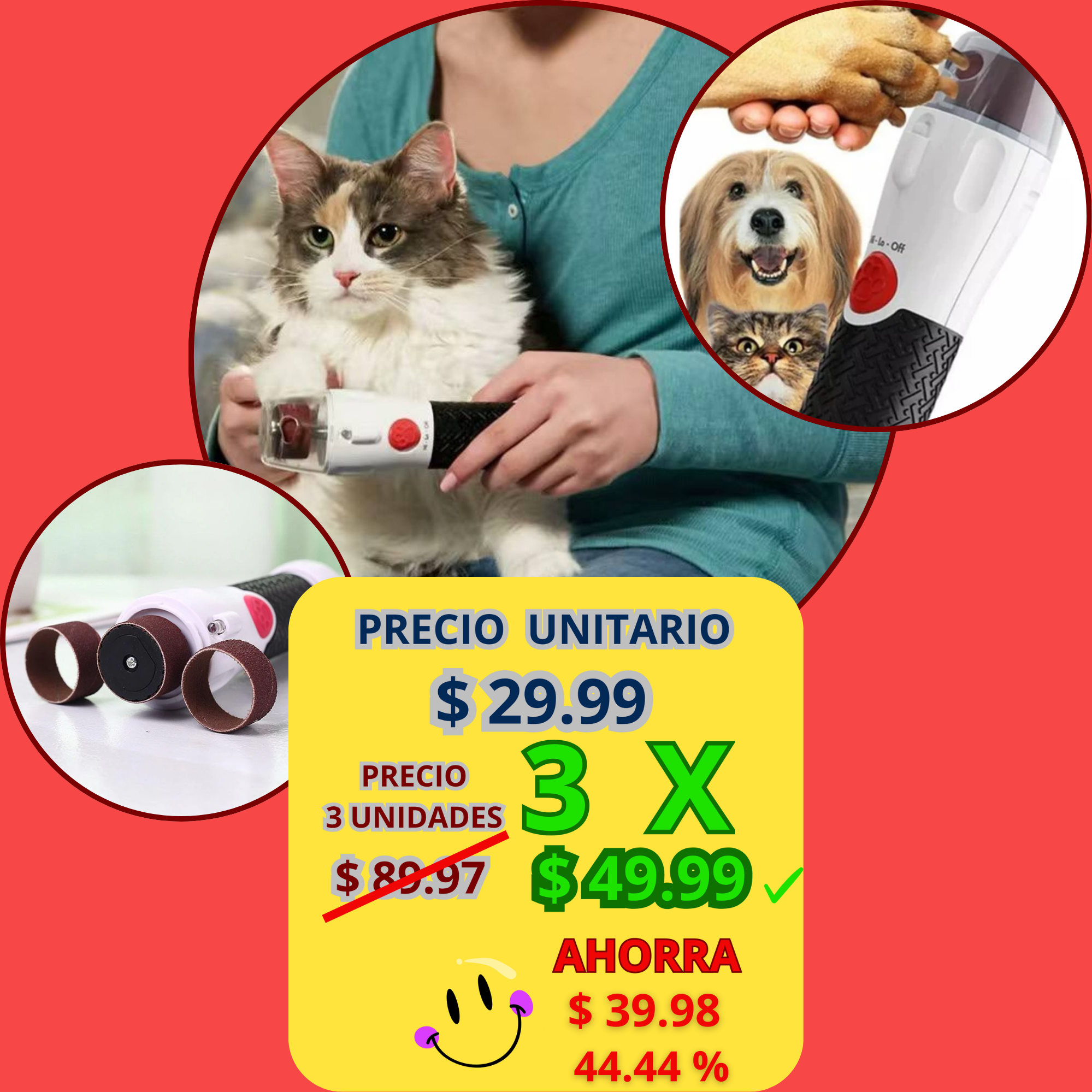 Lijador de Uñas Electrico para Mascotas