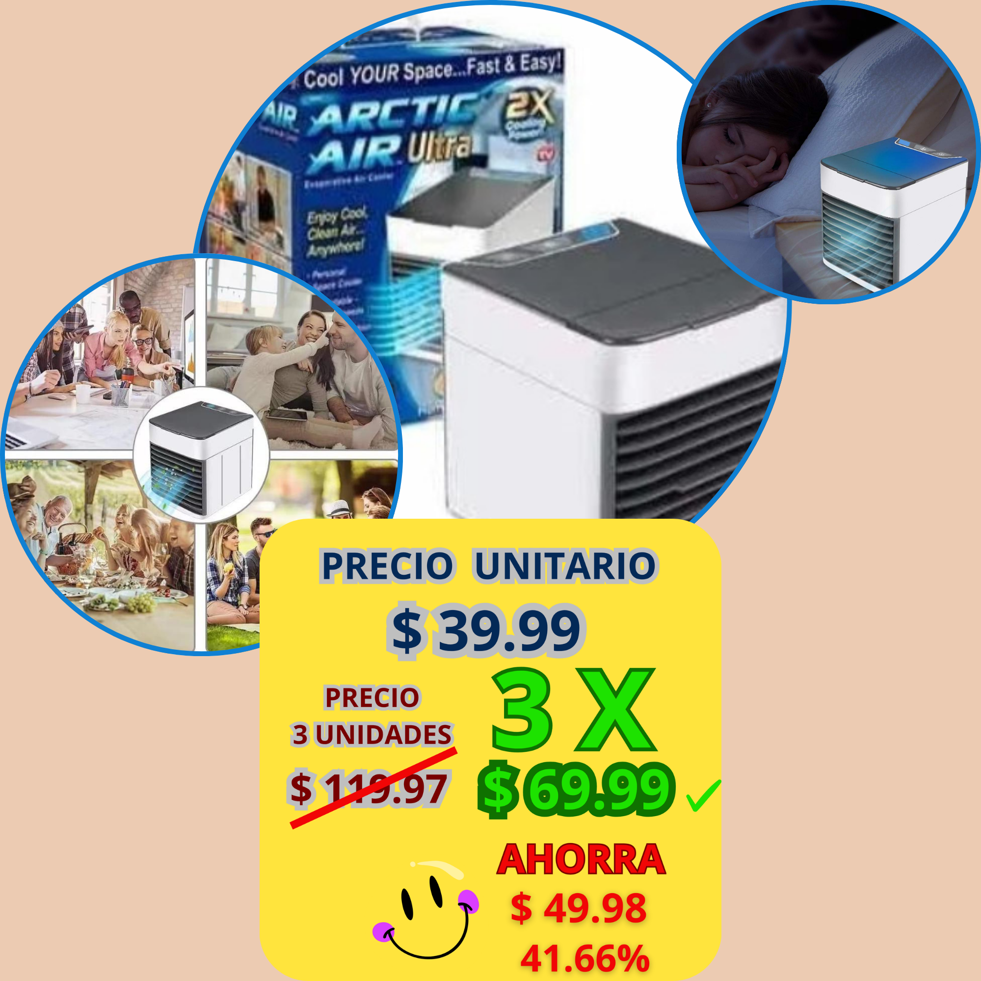 Mini Aire Acondicionado Portátil