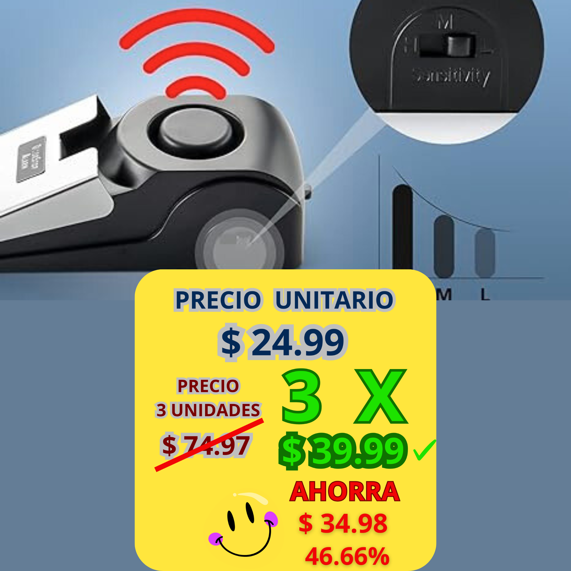 Alarma de Seguridad Portatil para Casa