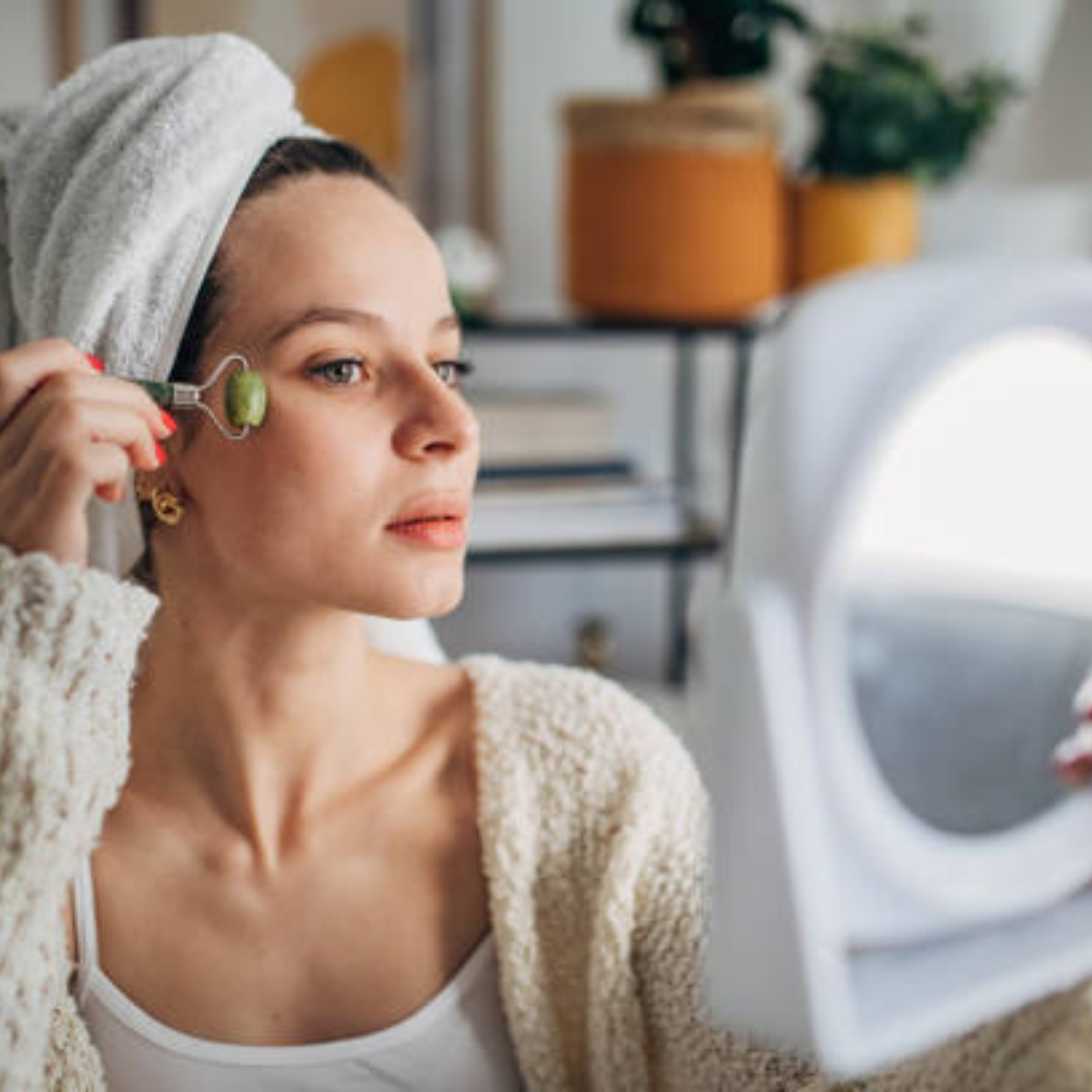 Rodillo de Jade, Masajeador Facial
