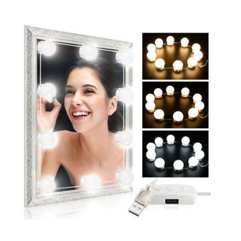 10 Focos led para espejos USB