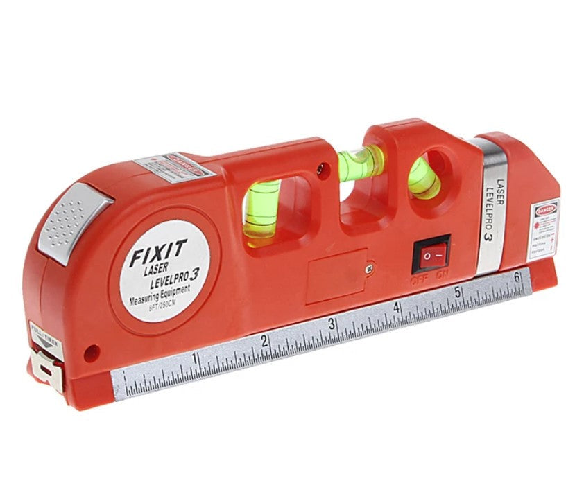 Nivel con Laser, Cinta Métrica y Regla